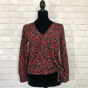 Universal Thread floral print wrap top